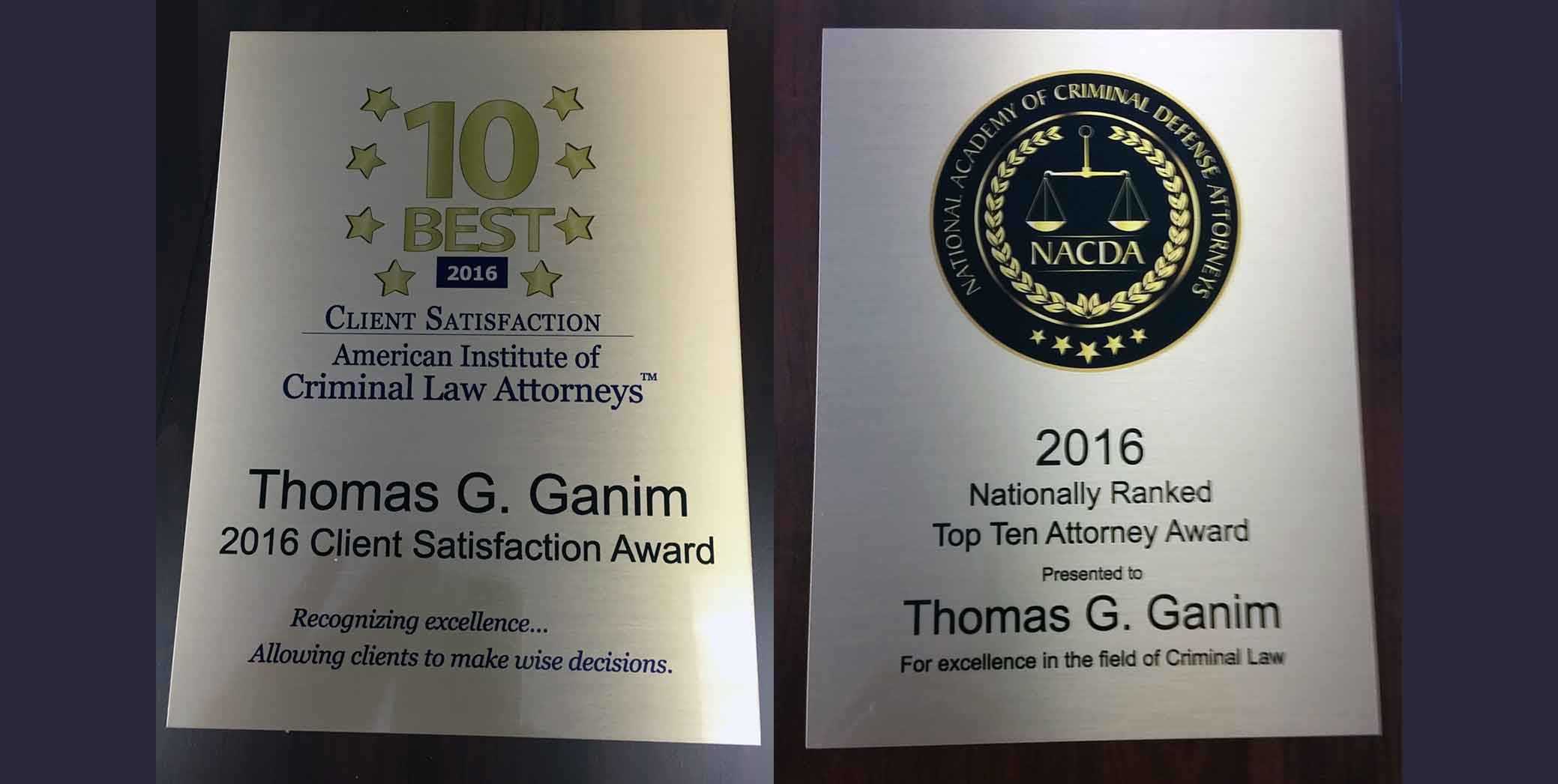Tom Ganim Awards Ganim Brothers Attorneys